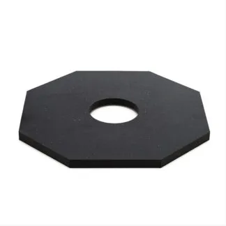 Delineator Rubber Base 12 lb Octagon 4.5in Hole (100) Min.(50)
