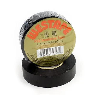 Home 59 Black 3/4"x 60' Electrical Tape UL Listed (200) Min.(10)