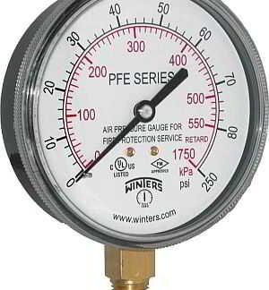 Gauge Plastic Case Air 0-80 Retard 250psi 3-1/2" UL/FM (60) Min.(1)